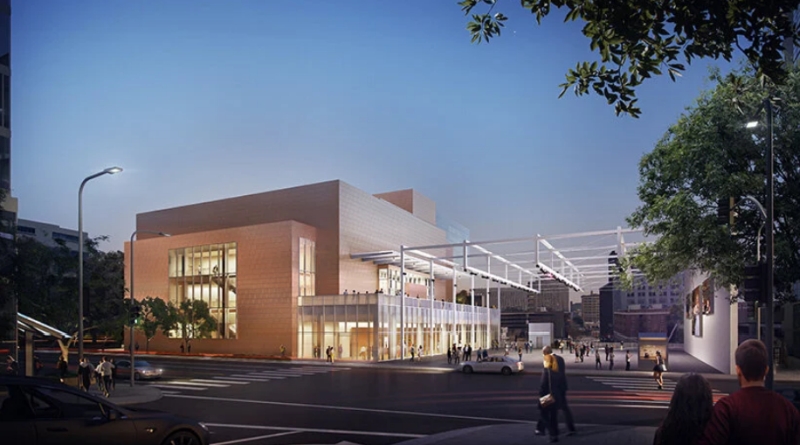 New urban plaza to be created at the entrance to the concert hall | image &copy; gehry partners