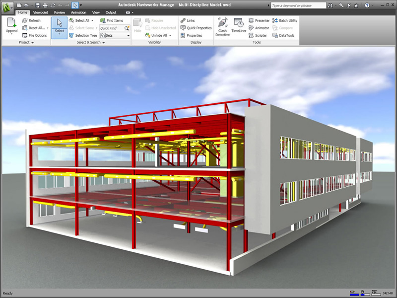 צילום מסך מתוך תוכנת Navisworks
