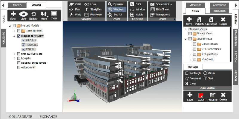 צילום מסך מתוך תוכנת BIM360