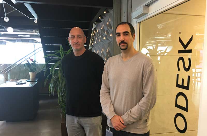 אוטודסק ראיון עם עילאי פישביין. איתי אלמוג בר ועילאי פישביין במשרדי אוטודסק ישראל