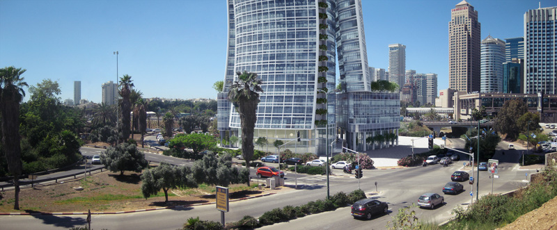 מילוסלבסקי אדריכלים. הכניסה לבנין בין ערים