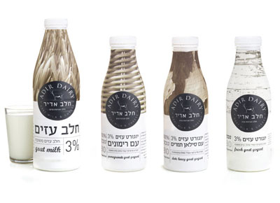 עיצוב גרפי לאריזות חלב עזים