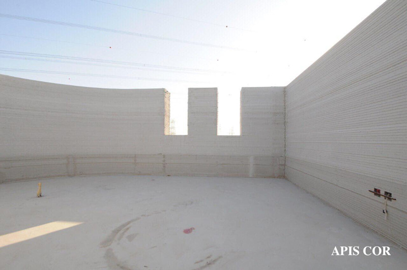 inside the building, image by: Apis Cor