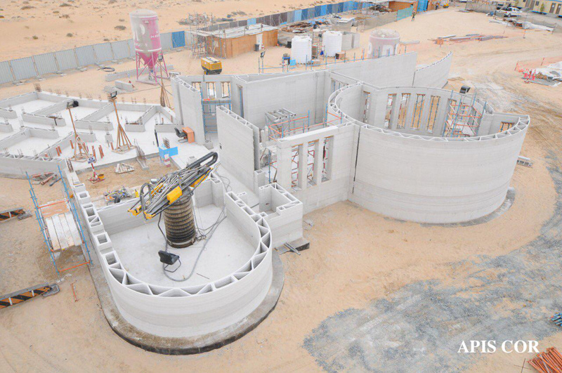 The total area of the building is 640 sq. meters image by Apis Cor